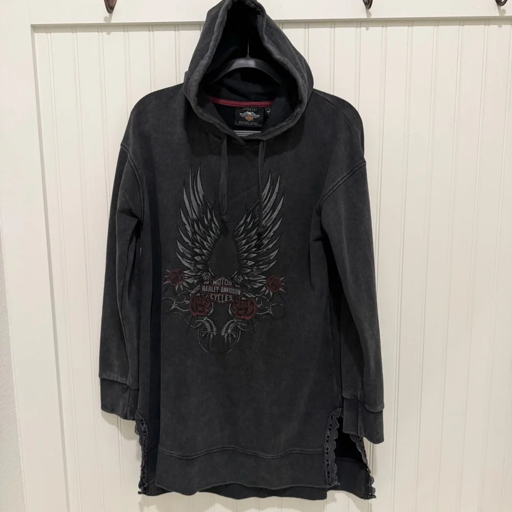 Harley-Davidson Charcoal Winged Hoodie - Picture 1 of 7